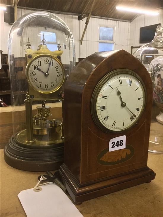 Skeleton clock & Edwardian mantel clock